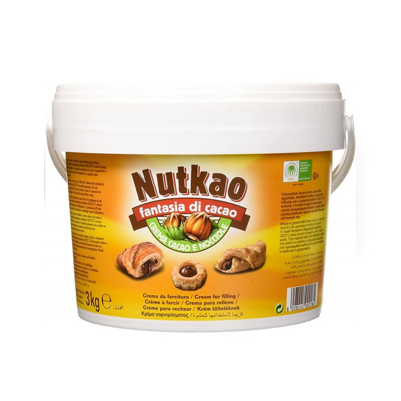 Nutkao Crème Lait et Noisettes Estompante 350GR Chocolat Nutella Blanc  Cacao