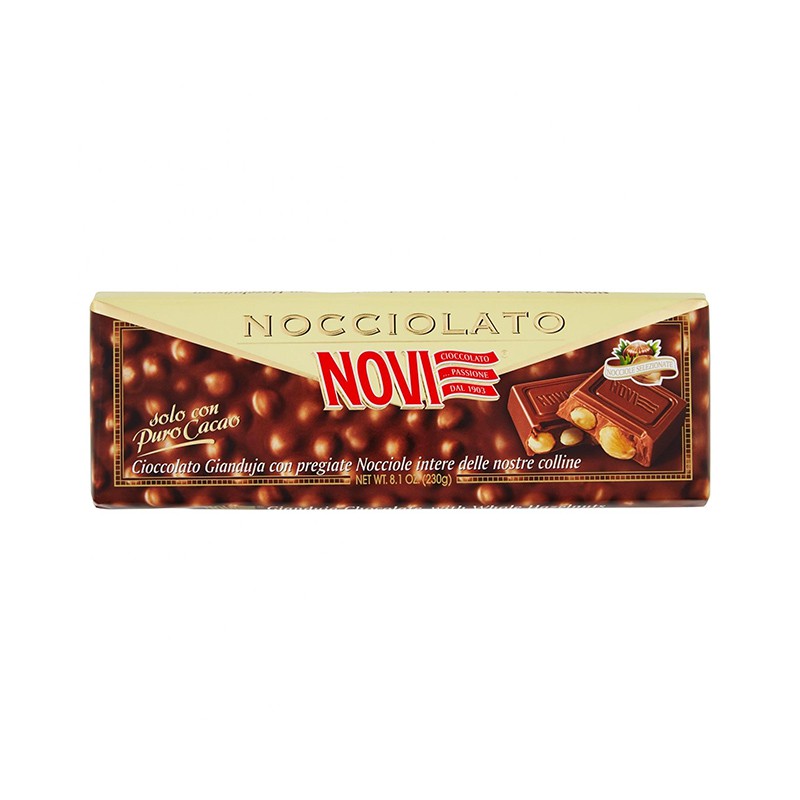Novi Nocciolato Gianduja Chocolate with Whole Hazelnuts 230g – Made In  Eatalia